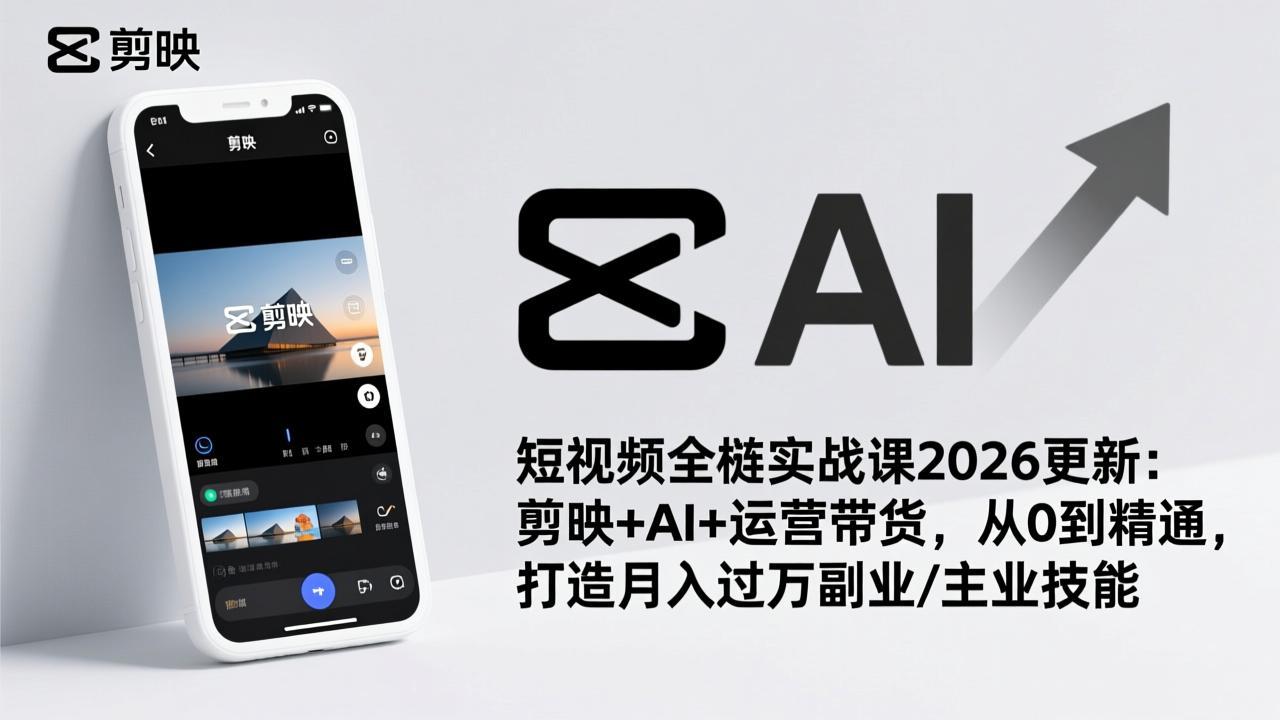 ��17231�ڣ�����Ƶȫջʵս��2026���£���ӳ+AI+��Ӫ��������0����ͨ�������������ҵ/��ҵ����