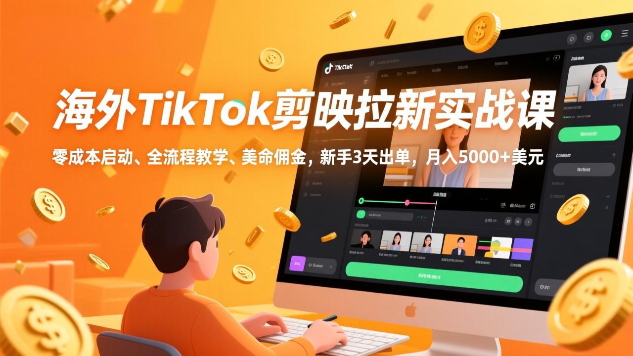 ��17340�ڣ�����TikTok��ӳ����ʵս�Σ���ɱ�������ȫ���̽�ѧ������Ӷ������3�����������5000+��Ԫ